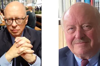 Portraits: Hugo Bergham, Dr. Konrad Adenauer (re.)