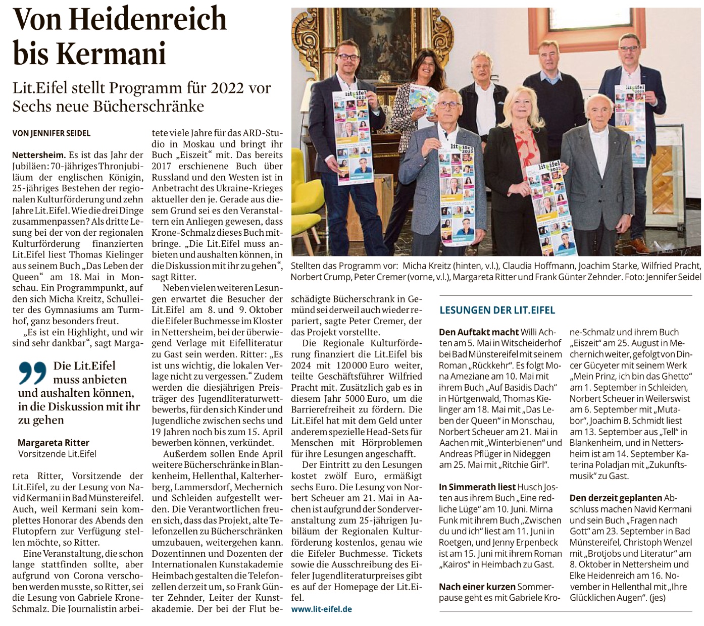 Zeitungsausschnitt Kölner Stadtanzeiger 8.4.2022